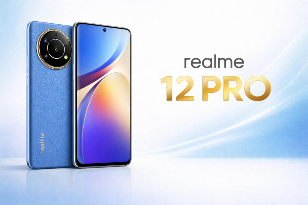 Realme 12 Pro smartphone with AMOLED screen and AI-powered cameras