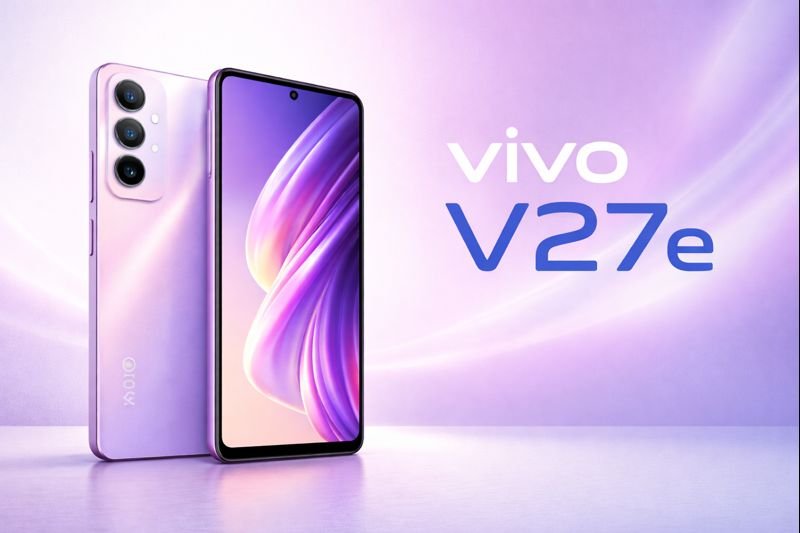 Vivo V27e smartphone with 90Hz AMOLED display and high-resolution front camera