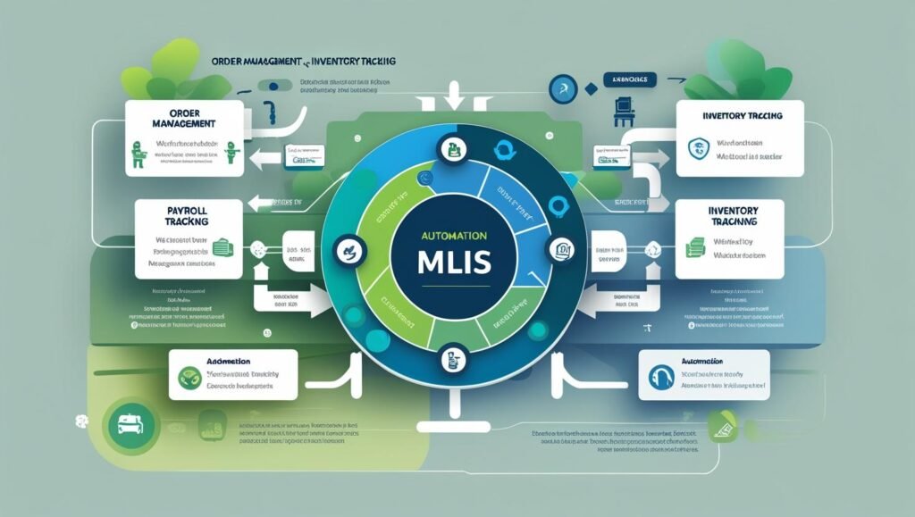 Employees using automation tools and software systems to streamline business operations.
