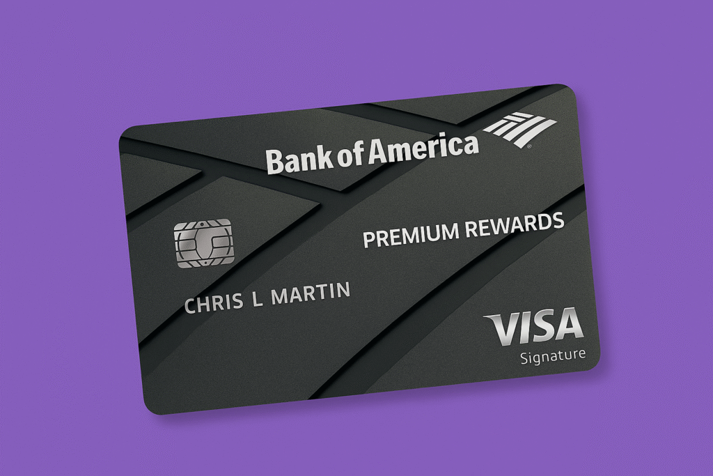 Bank of America Travel Rewards Credit Card with 1.5x points on all purchases, no annual fee, and no foreign transaction fees – great for budget-conscious travelers.