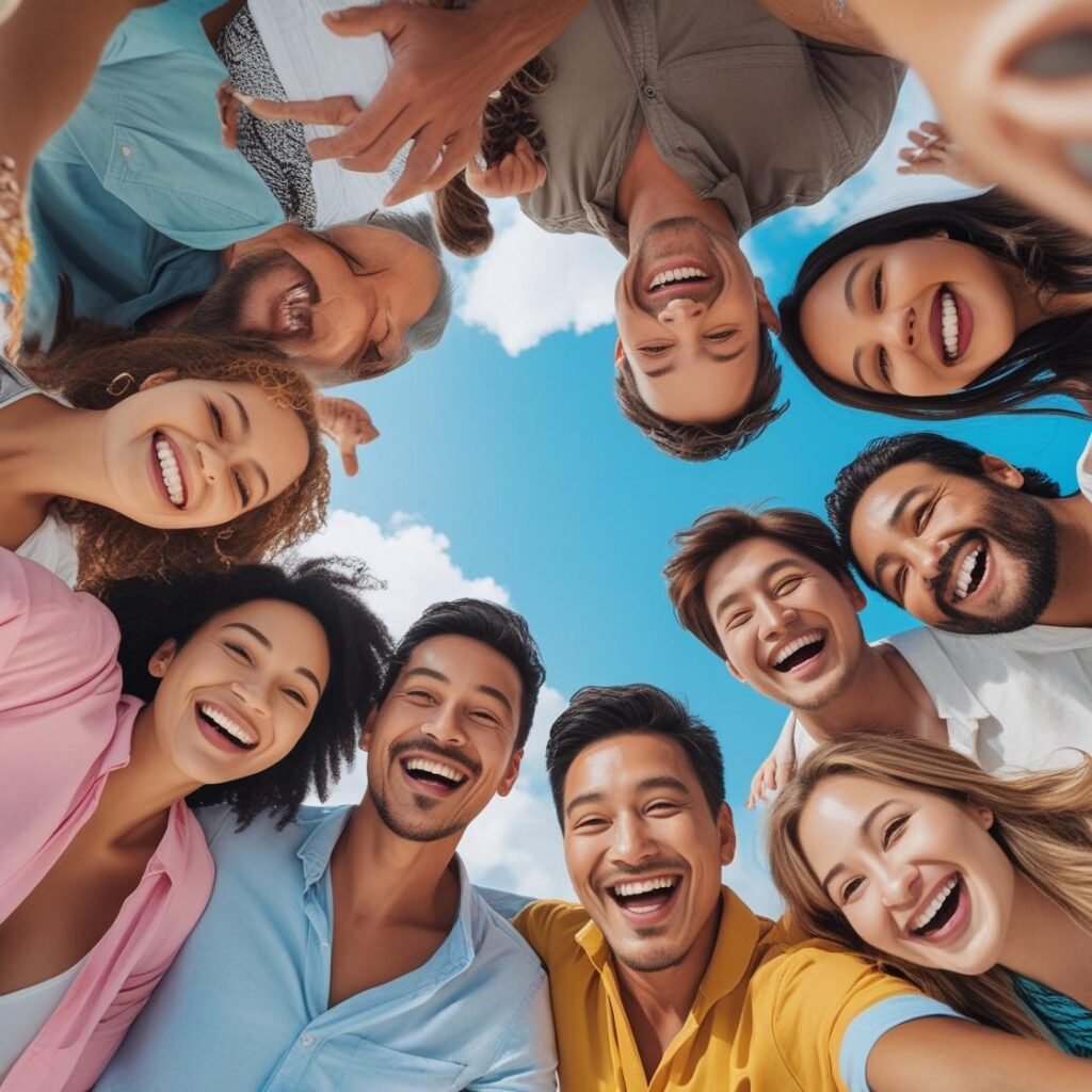 Traveler Ready for the Perfect Vacation to Go Smiling traveler with a backpack overlooking a scenic vacation destination at sunrise.