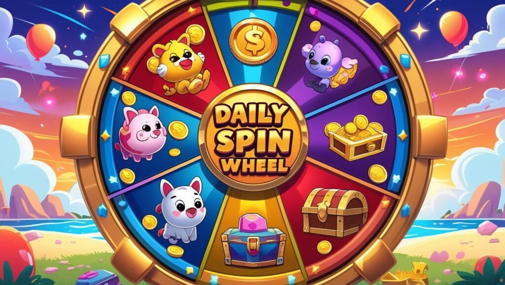 Coin Master game screen showing daily bonus rewards and a limited-time in-game event