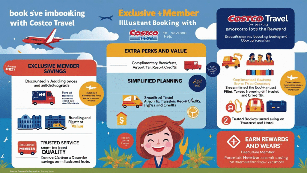 Happy family enjoying vacation perks from booking with Costco Travel