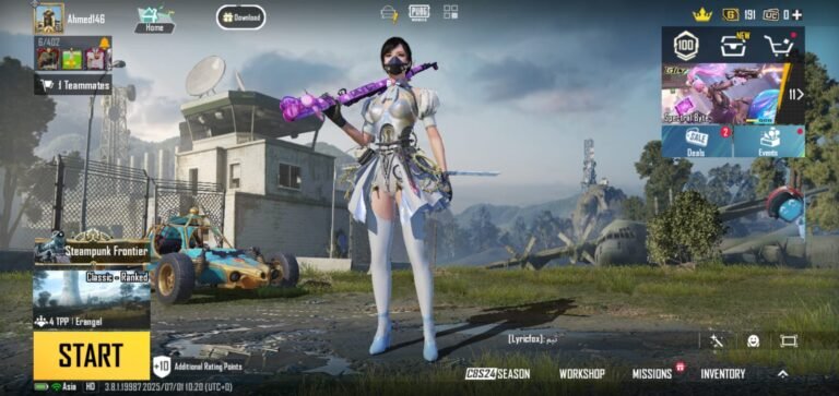 Pro PUBG player aiming with a rifle in-game, showcasing strategic gameplay and focus.