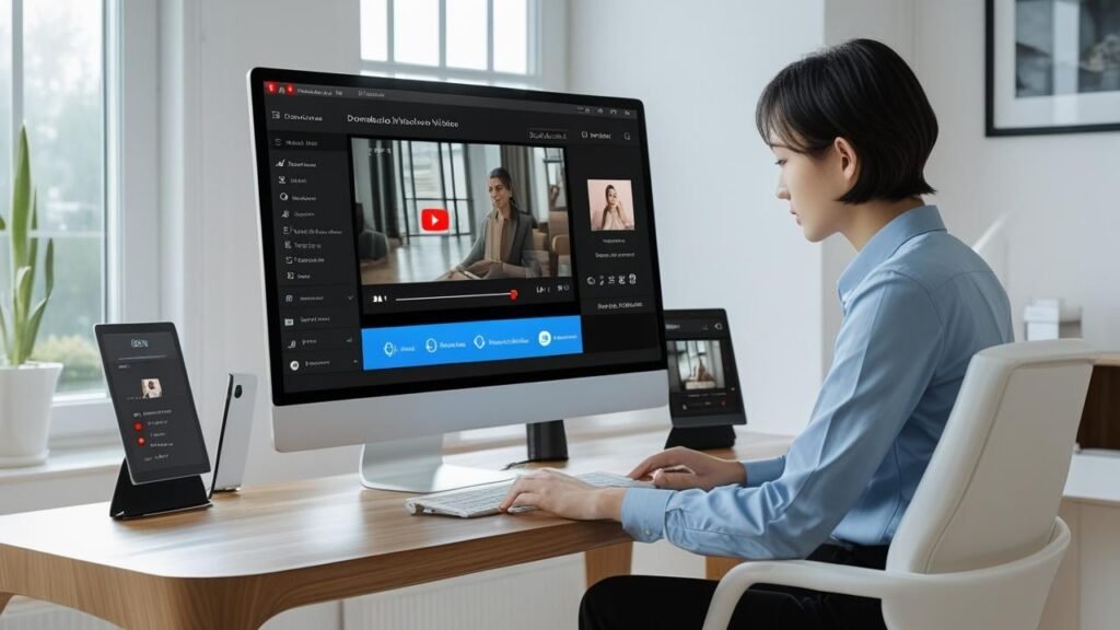 Desktop software for downloading and converting YouTube videos on a computer